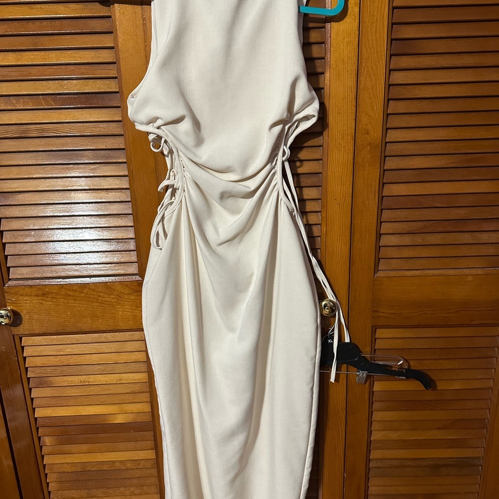 Zara Cream Backless Dress